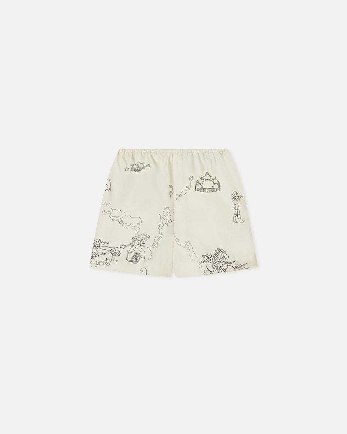 Dylla Printed Tailored Silk Twill Shorts - Folktale | Nanushka