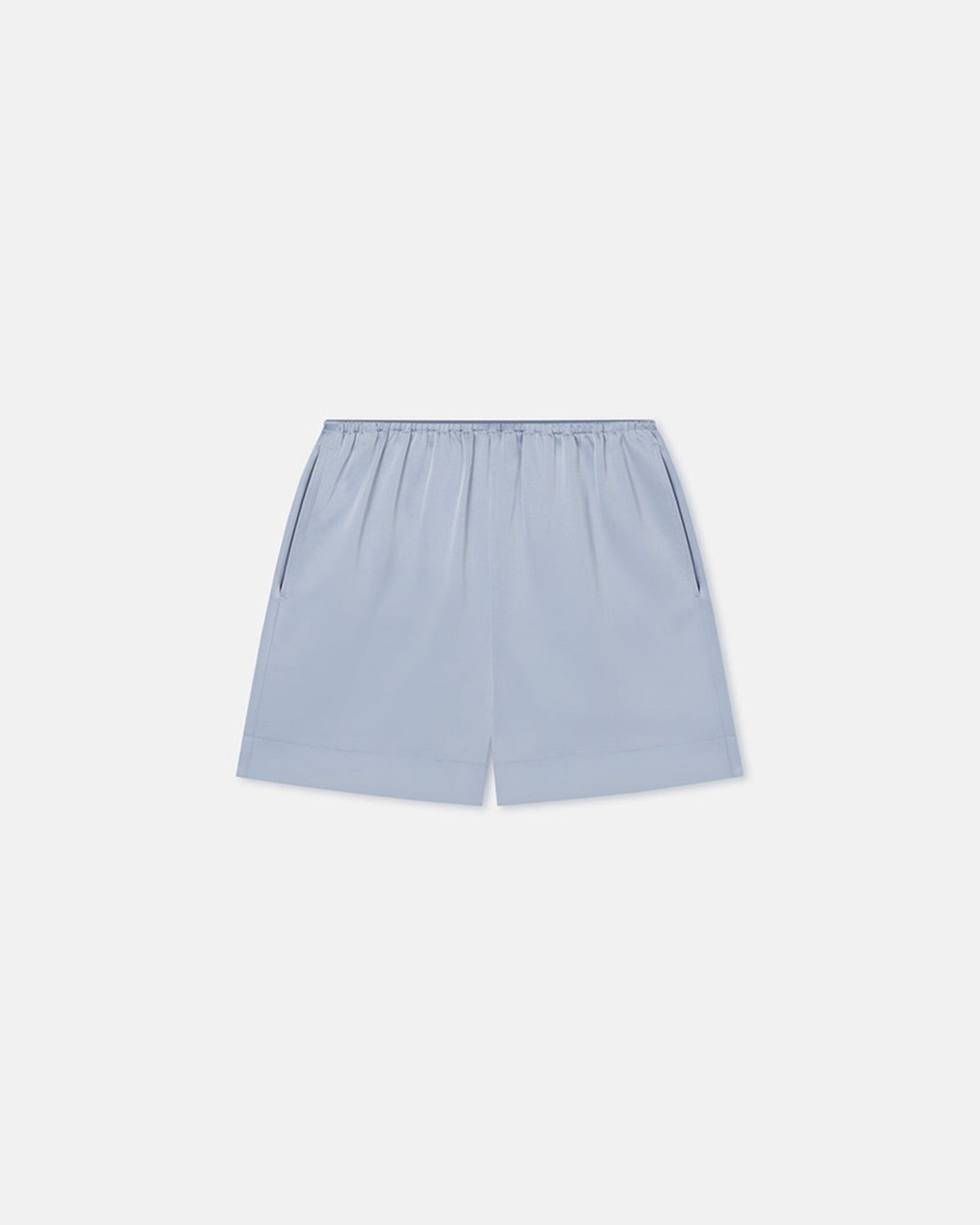 Dylla Tailored Slip Satin Shorts - Ice Blue | Nanushka