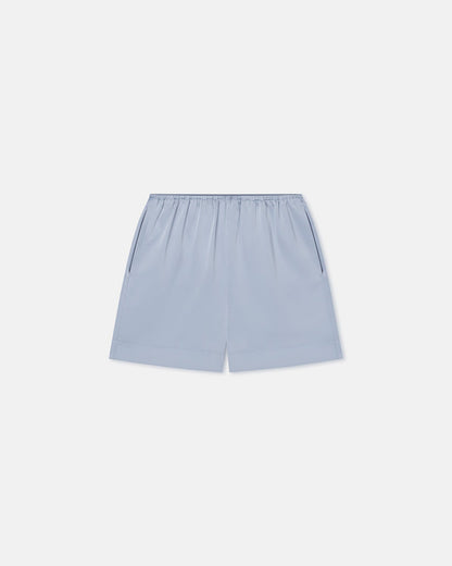 Dylla Tailored Slip Satin Shorts - Ice Blue | Nanushka