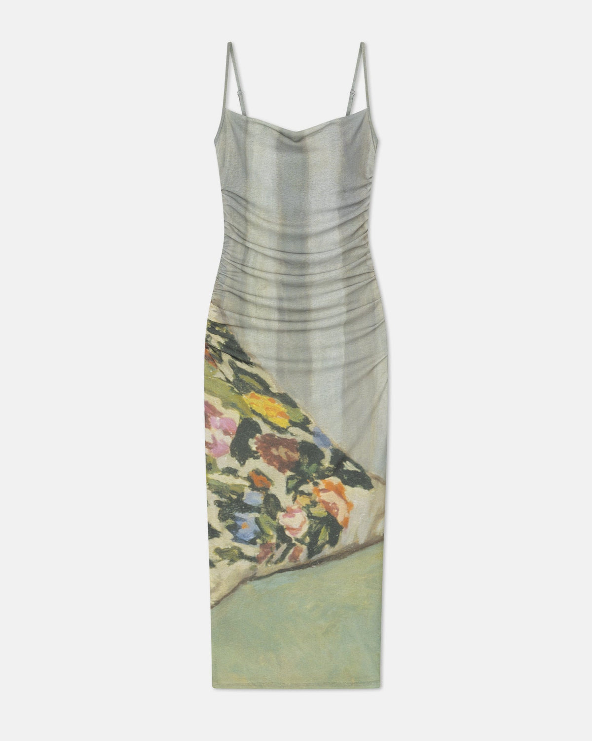 Alexa Printed Mesh Jersey Midi Dress - Books | Nanushka