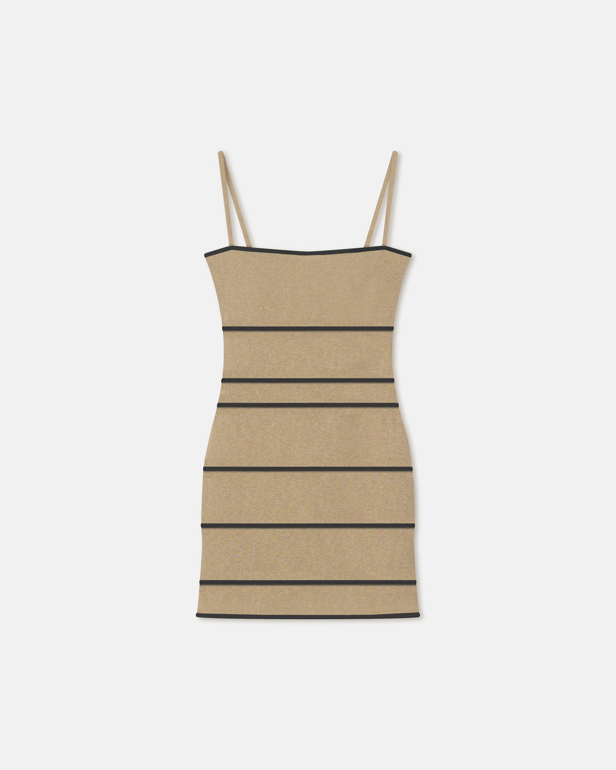 Alula Mesh Jersey Mini Dress - Sand/Anthracite | Nanushka