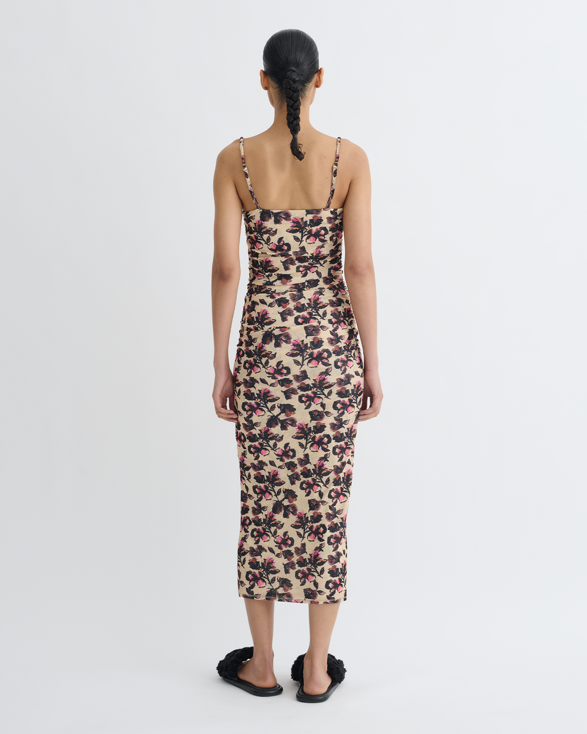 Alexa Printed Mesh Jersey Midi Dress - Tapestry Floral | Nanushka