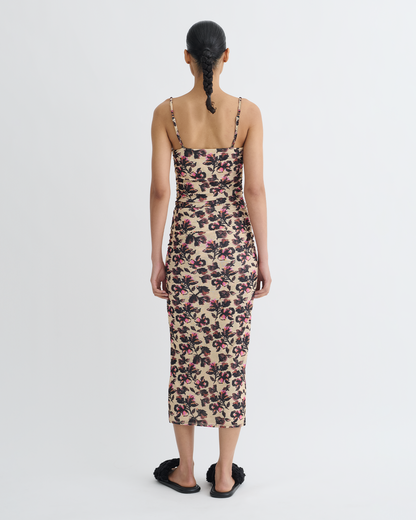 Alexa Printed Mesh Jersey Midi Dress - Tapestry Floral | Nanushka