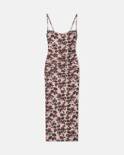 Alexa Printed Mesh Jersey Midi Dress - Tapestry Floral | Nanushka